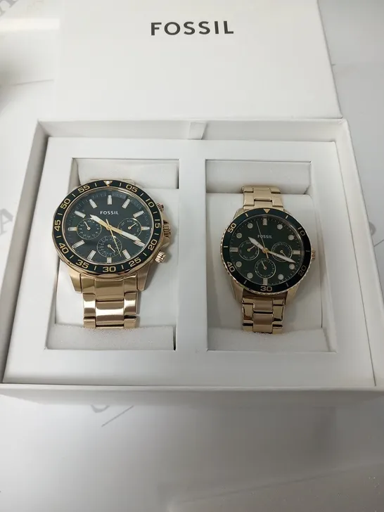 BOXED FOSSIL HIS AND HERS WRIST WATCH COLLECTION