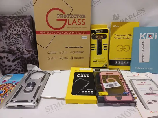 LOT OF APPROX 12 ASSORTED MOBILE PHONE ACCESSORIES TO INCLUDE CASES, SCREEN PROTECTORS, PHONE HOLDERS, ETC