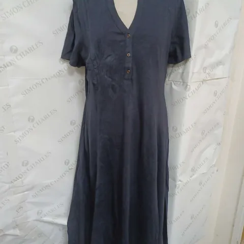 ROMAN JERSEY F&F DRESS IN NAVY - SIZE 16