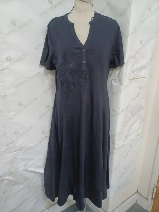 ROMAN JERSEY F&F DRESS IN NAVY - SIZE 16