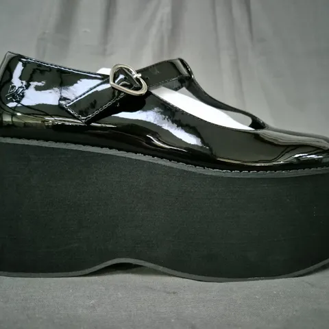 BOXED PAIR OF KOI MORENO BLACK PLATFORM MARY JANES UK SIZE 8