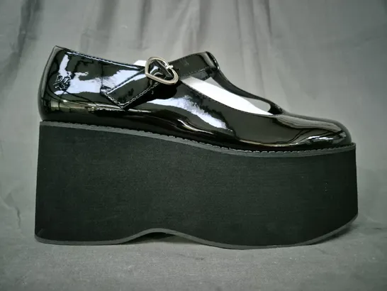 BOXED PAIR OF KOI MORENO BLACK PLATFORM MARY JANES UK SIZE 8