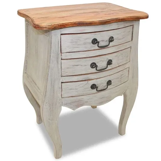 BOXED ALEXIE SOLID WOOD BEDSIDE TABLE (1 BOX)