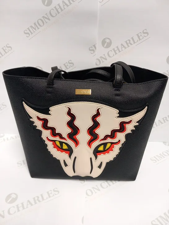 STELLA MCCARTNEY TIGER TOTE BLACK HANDBAG