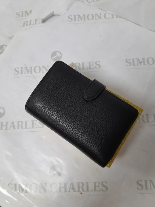 KATE SPADE BLACK LEATHER PURSE WITH GOLD DETAILS