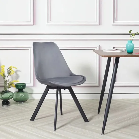 BOXED RITTER UPHOLSTERED DINING CHAIR IN GREY