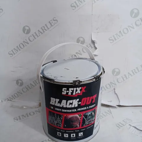 SFIXX BLACK OUT 2.5 LITRES RUST CONVERTER PAINT