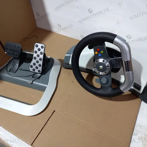 XBOX 360 STEERING WHEEL AND PEDAL CONTROLLER