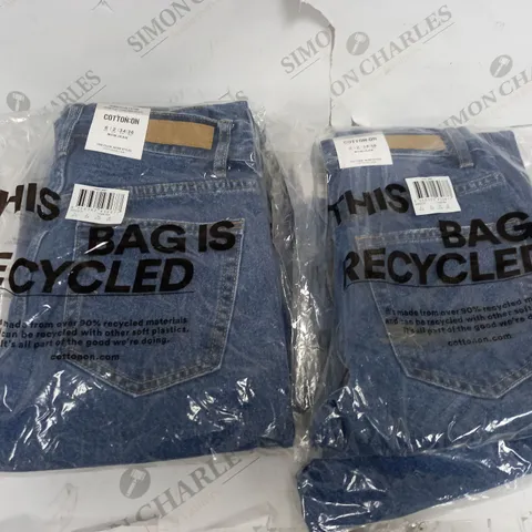 5 PAIRS OF COTTON ON MOM JEANS SIZE 6