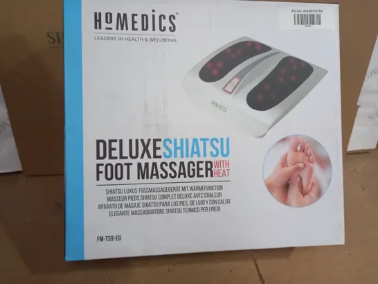 BOXED HOMEDICS DELUXE SHIATSU FOOT MASSAGER WITH HEAT