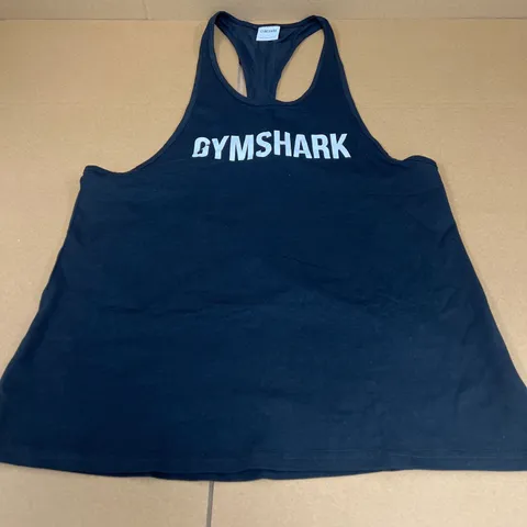 GYMSHARK TRAINING VEST IN BLACK SIZE LARGE 