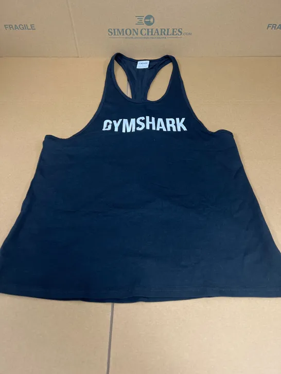 GYMSHARK TRAINING VEST IN BLACK SIZE LARGE 