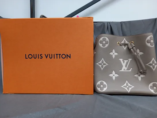 BOXED LOUIS VUITTON TAN SHORT STRAP POUCH BAG & PURSE 