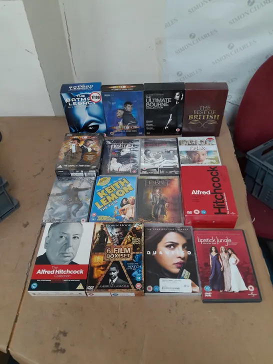 BOX OF ASSORTED DVD'S