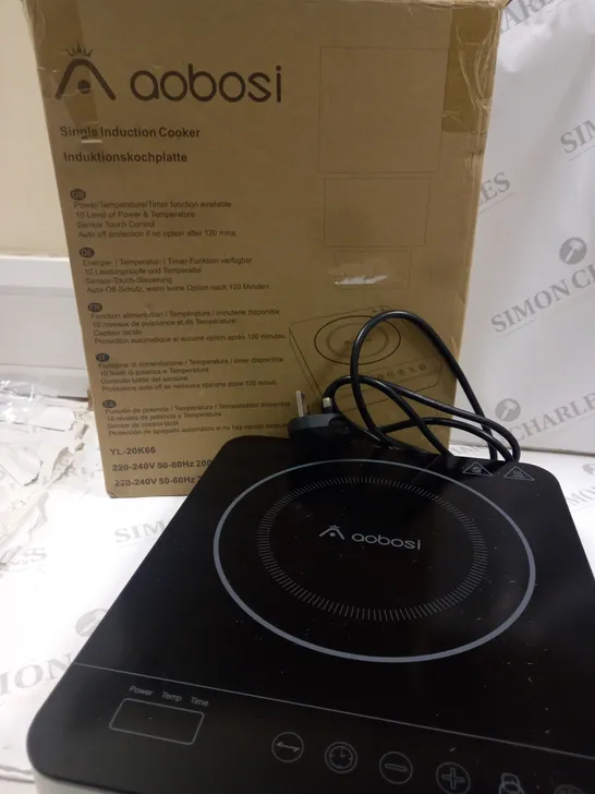 BOXED AOBOSI SINGLE INDUCTION COOKER 