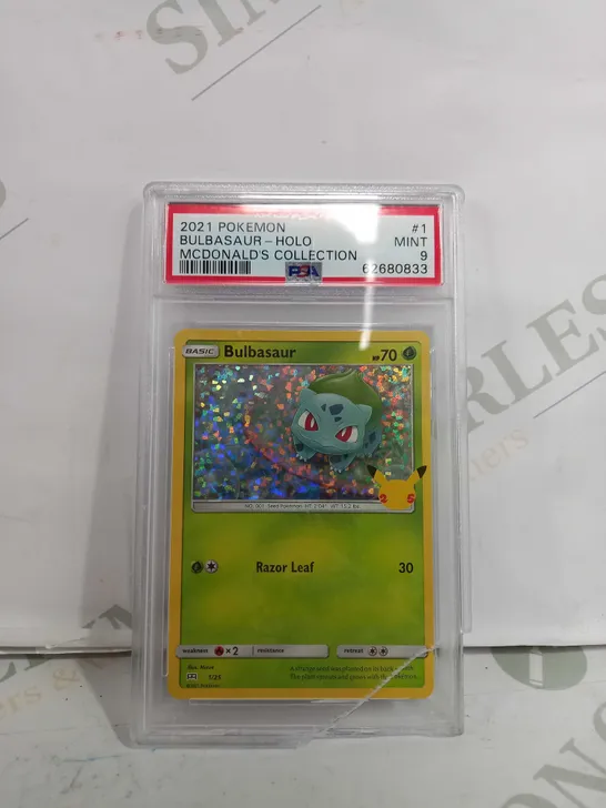 PSA 2021 POKEMON BULBASAUR - HOLO MCDONALDS COLLECTION - GRADE 9 