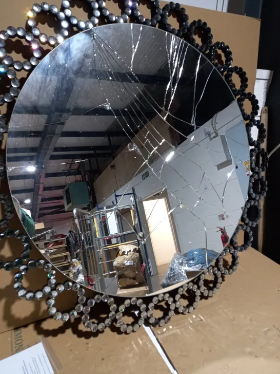 JM BY JULIEN MACDONALD CIRCULAR CRYSTAL WALL MIRROR