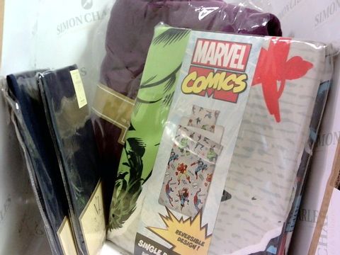 4 ASSORTED BEDDING ITEMS INCLUDING LUXURY PILLOWCASES AND MARVEL COMICS SINGLE DUVET SET.
