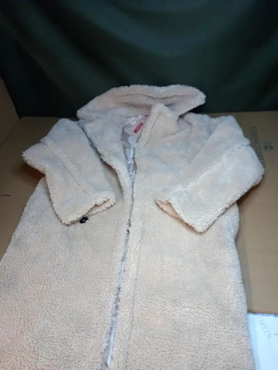 WOMENS OVERSIZED TEDDY COAT SIZE SMALL