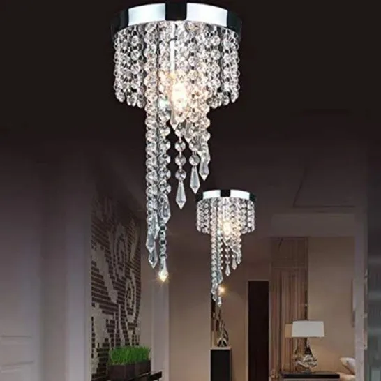 BOXED NOWICKI CRYSTAL SEMI FLUSH MOUNT 