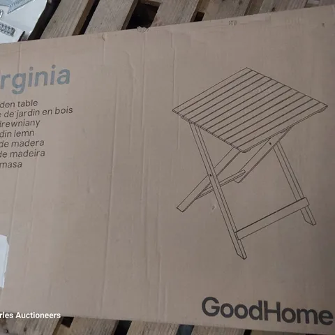 BOXED GOODHOME VIRGINIA WOODEN TABLE