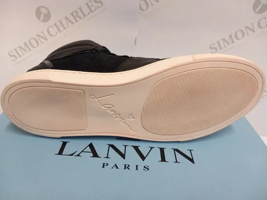 BOXED LANVIN HIGH TOP SNEAKER BLACK SIZE 38