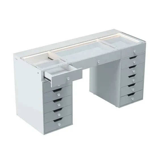 DRESSING TABLE IN WHITE (3 PARTS)