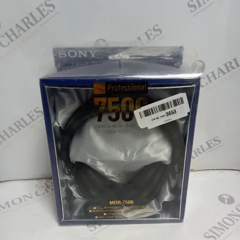 BOXED SONY MDR-7506 PROFESSIONAL SOUND MONITOR HEADPHONES 