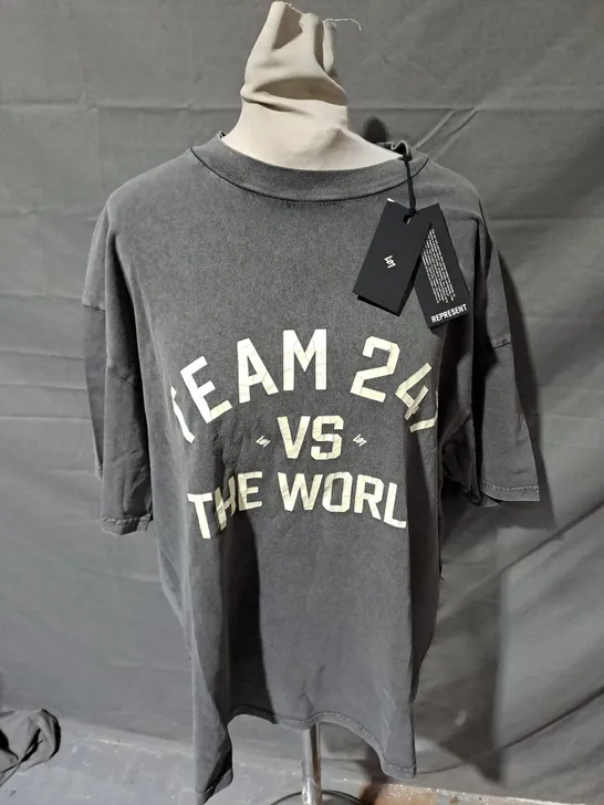 REPRESENT 247 VS THE WORLD OCERSIZED T-SHIRT SIZE L