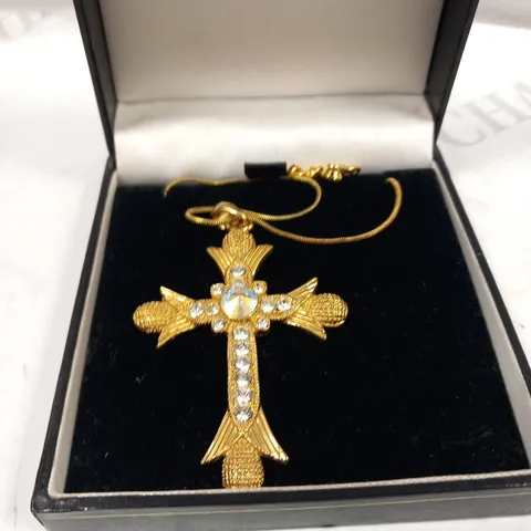 BOXED SIMON NICHOLAS CROSS NECKLACE