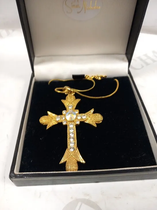 BOXED SIMON NICHOLAS CROSS NECKLACE