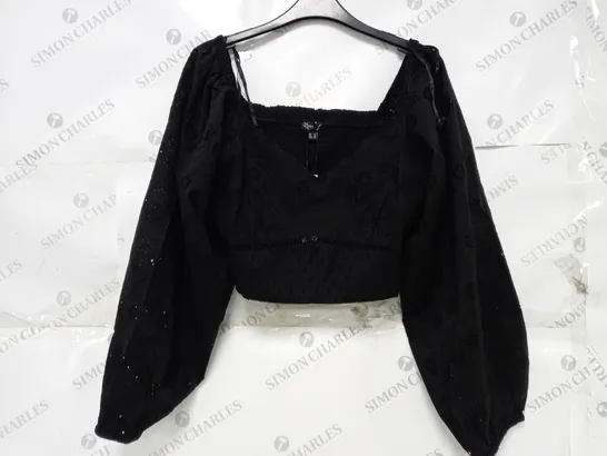 NOBODYS CHILD OLYMPIA TOP IN BLACK - SIZE 14