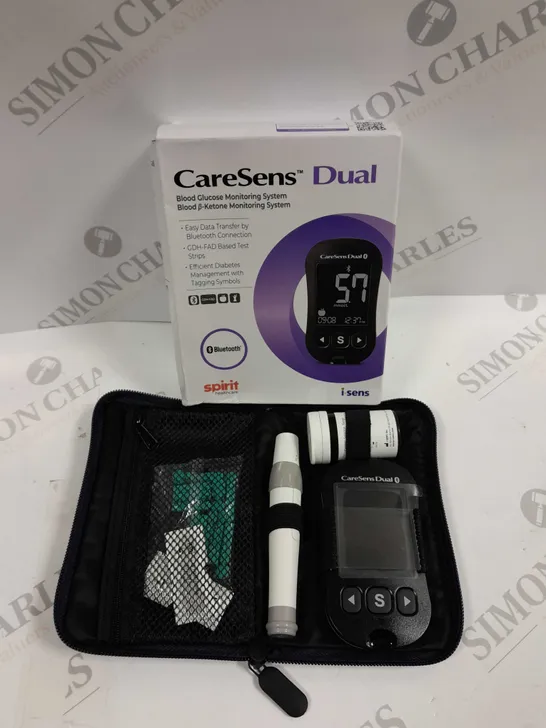 BOXED CARESENS DUAL BLOOD GLUCOSE MONITORING SYSTEM 