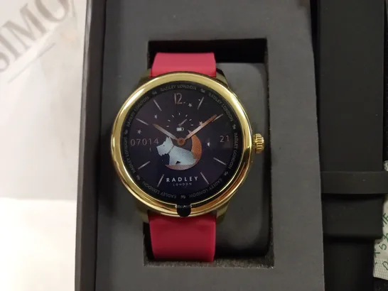 BOXED RADLEY SERIES 7 SMART WATCH WITH RED OR BLACK STRAP