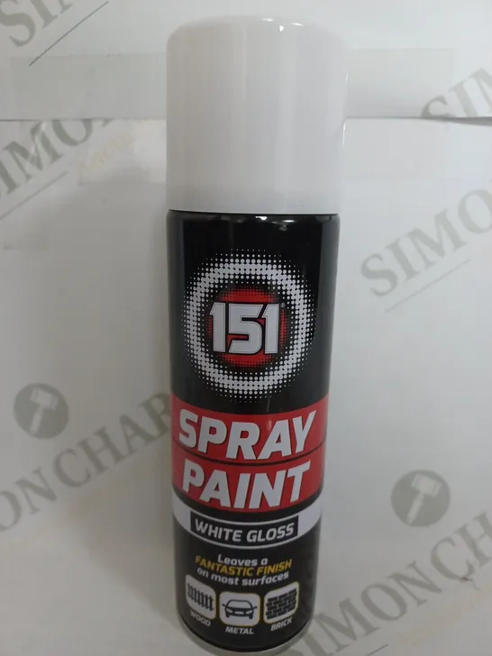 BOX OF 12 151 SPRAY PAINT IN WHITE GLOSS