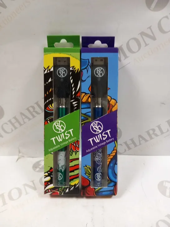 2 ASSORTED RLXO TWIST ADJUSTABLE VOLTAGE BATTERIES