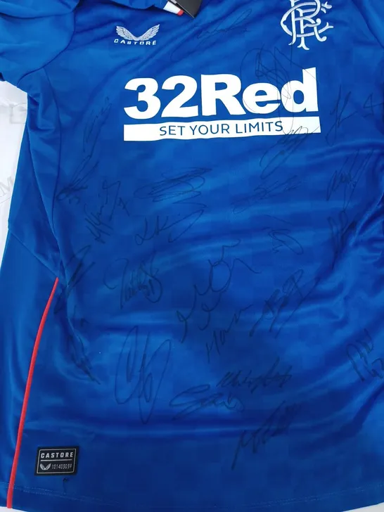 RANGERS 2022/23 HOME REPLICA SHIRT SIGNED 