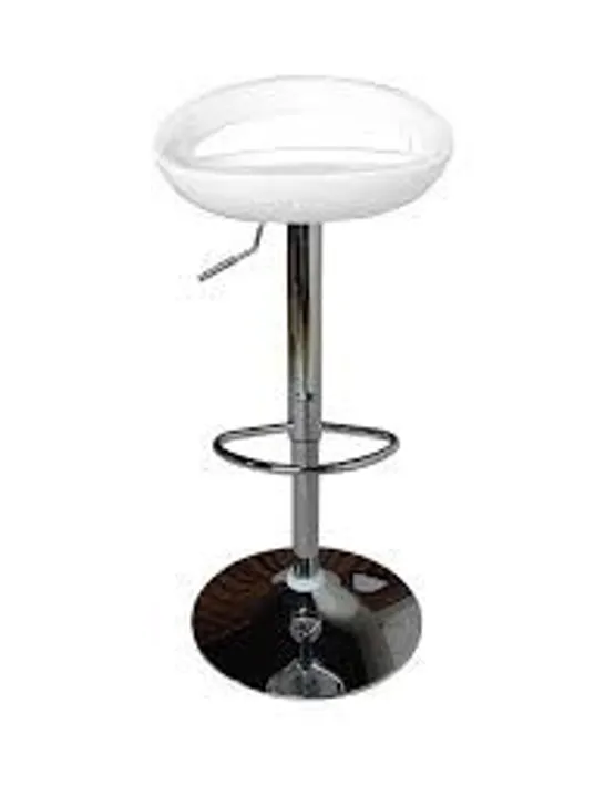 BOXED AVANTI BAR STOOL IN WHITE AND CHROME RRP £90