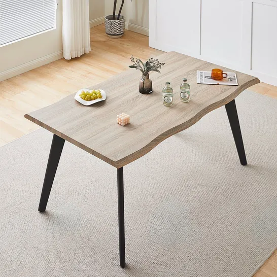 BOXED SEIBOLD LIVE EDGE DINING TABLE - 120 X 73CM - LOG COLOUR (2 BOXES)