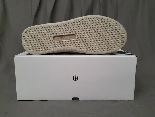 BOXED PAIR OF LULULEMON CITYVERSE SNEAKERS IN SANDSTONE UK SIZE 11.5