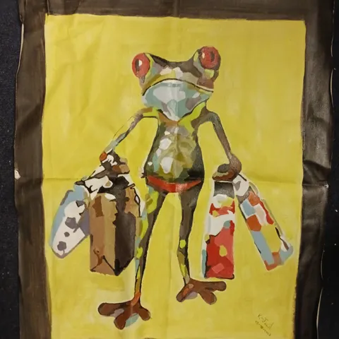 K-JAMIL SHOPPING FROG ART PRINT