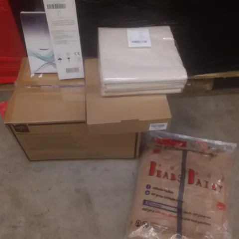 PALLET OF ASSORTED ITEMS INCLUDING  MEDIGUARD SPECIAL NITRATE, EAR THERMOMETER, LAUNDRY BAG