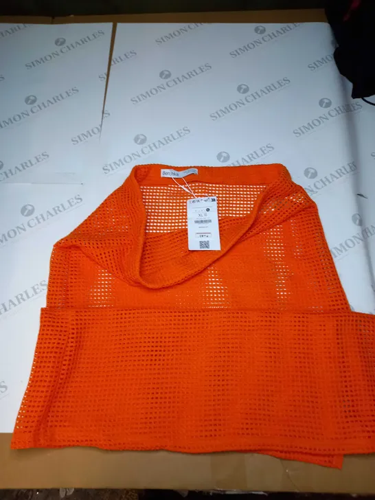 BERSHKA ORANGE SKIRT -  SIZE XL