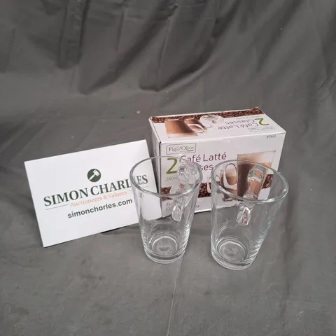 BOXED FIG & OLIVE CAFÉ LATTE GLASSES - COLLECTION ONLY
