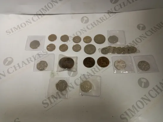 LOT TO CONTAIN APPROX. 30 X HISTORIC COINS & COMMERATIVE COINS, INCLUDES COINS FROM THE VICTORIAN ERA & AMERICAN COINS ETC