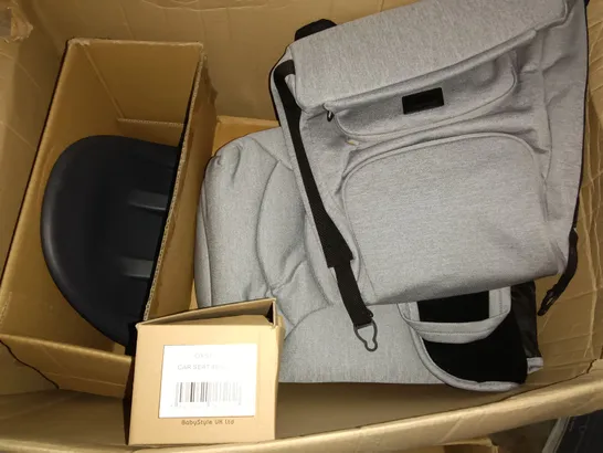 OYSTER 3 CARRY COT AND ACCESSORIES TO INCLUDE BACKPACK AND CAR SEAT ADAPTERS - GREY / 2 BOXES