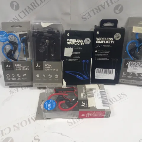 APPROXIMATELY 15 ASSORTED ELECTRICALS TO INCLUDE KITSOUND WIRED EARBUDS, SKULLCANDY WIRED EARBUDS, ETC