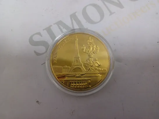 GOLD COLLECTABLE PARIS TOUR EIFFEL 1900 COIN