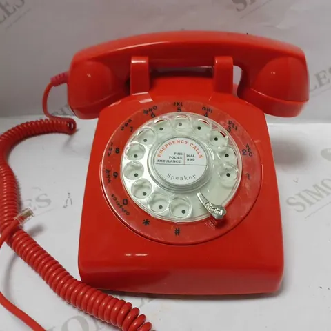 RETRO 1970S STYLE DESKTOP ROTARY TELEPHONE