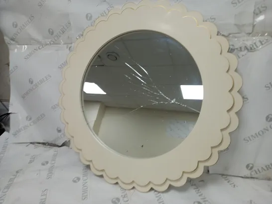 BUNDLEBERRY BY AMANDA HOLDEN SCALLOPED EDGE WALL MIRROR - CREAM